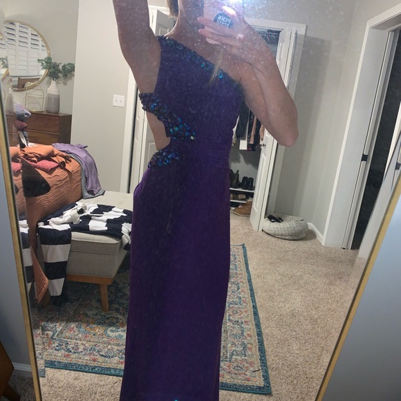 Deep Purple Prom Dress - Picture 6 of 9